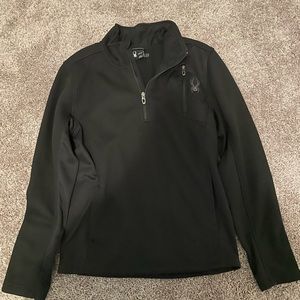 Size small black spyder quarter zip pull over
